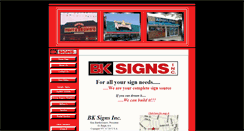 Desktop Screenshot of bksignsinc.com